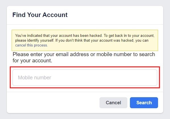 Как восстановить фейсбук без номера