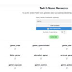 10 лучших генераторов имён для Twitch